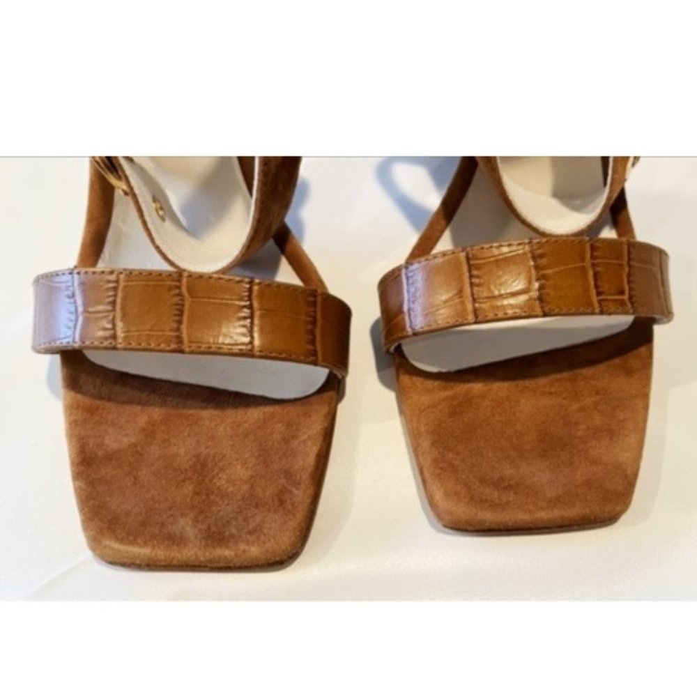 BRUNO MAGLI STRAPPY CROC EMBOSSED LEATHER SANDAL 39 9 - Picture 3 of 11